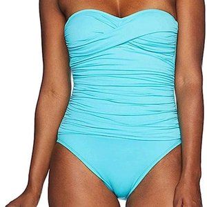 La Blanca Island Goddess Bandeau One Piece Swimsuit Size 4